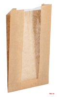 Бумажные пакеты с окном Крафт 250*140*55