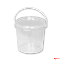 Ведро 1 л прозрачное с прозр. крышкой/144