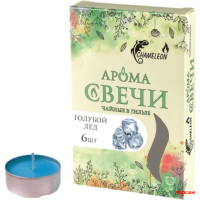 Свечи чайные ароматические 6 шт. Голубой лед