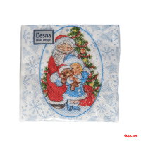 Салфетки 24х24, 40 шт., 1 сл. Дед Мороз и Снегурочка Design/3