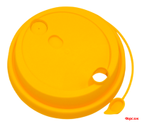 Крышка 80 мм с клапаном Желтая ПП