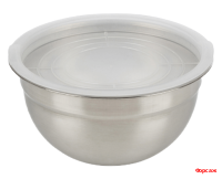 Миска Amarena 1,5 л из нерж стали с пласт крышкой, смешанная полировка корпуса