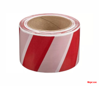 Лента для ограждения красно-белая 75мм*200м