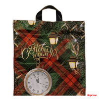 Пакет с петлевой ручкой 42х38 37 мкм Часы с фонариками 50/300