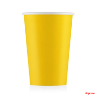 Стакан 350 мл для горячих напитков, жёлтый 50 шт./20