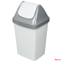 КОНТЕЙНЕР для мусора пласт 50л М2464  Свинг бежевый мрамор