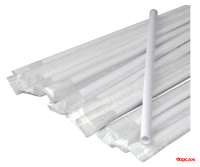 Бумажные трубочки 6*197 250 шт. белые в индивидуальной упаковке Бумажные трубочки 6*197 250 шт. белые в индивидуальной упаковке