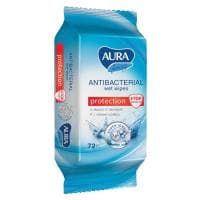 AURA Влажные салфетки антибактериальные 72шт/12
