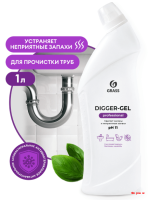 Средство щелочное для прочистки труб Digger-gel Professional 1л/8 Средство щелочное для прочистки труб Digger-gel Professional 1л/8