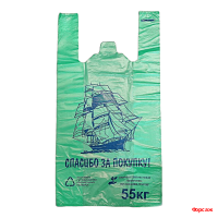 Пакет майка  30х55=23 Корабли цветные 100 шт./1000 шт.