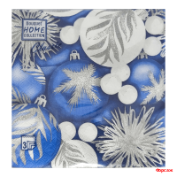 Салфетки 33х33, 20 шт., 3 сл. Новогодние игрушки Home Collection Classic/12