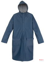 Дождевик двухслойный «EXTREME» синий+серебро  ПВХ на молнии (с резинками на рукавах и) 300 мкм/20
