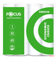 Т/бумага FOCUS Эконом 1-сл., 32рул/уп (3уп/короб)