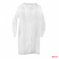 Халат на кнопках 52-54 размер, 110 см белый, 5 шт. в уп./100 шт. в кор.
