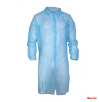 Халат на кнопках, 110см голубой