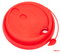 Крышка 80 мм с клапаном Красная ПП 50шт в уп/1000шт в кор