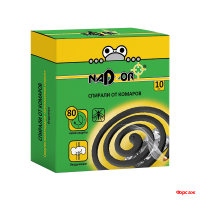 Спирали от комаров малодымные без запаха черные, 10шт, Nadzor/ Спирали от комаров малодымные без запаха черные, 10шт, Nadzor/