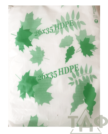 Пакет ПНД 26*35  HDPE кленовый лист /15