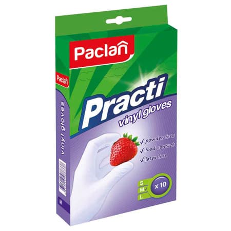Перчатки винил M PACLAN 10шт/20