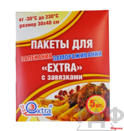 Пакет д/ запекания  30*40см(с завязками) по5шт/100