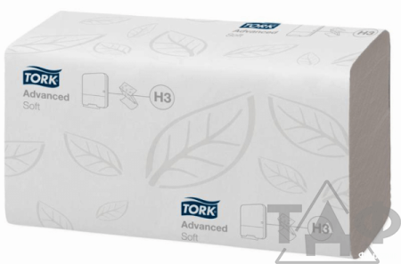 Полотенца бумажные листовые TORK Advanced (ZZ-сложение)(Н3), 2сл,