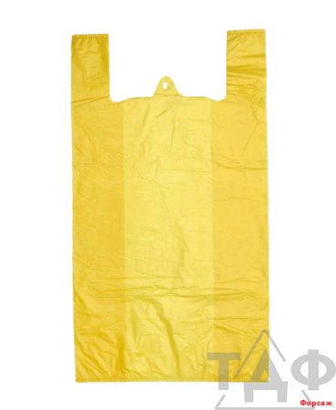 Пакет майка  40+20*72=18 ПНД  желтая