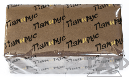 Салфетка "Папирус" 24*24 см 1-сл 400л.коричневые