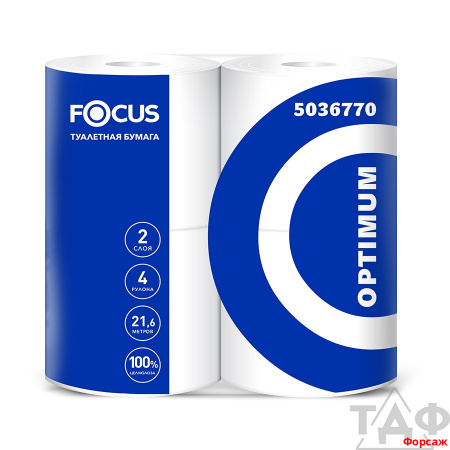 Т/бумага FOCUS Optimum 2-х сл., 4рул/уп (14 уп. место)