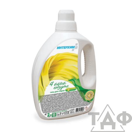 ИНТЕРХИМ 4 aqua enzyme, 2л с мерной крышкой. Средство для стирки/