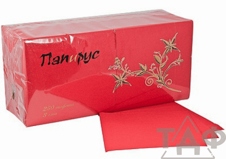 Салфетка "Папирус" 33*33 см 3-сл 250л.красные