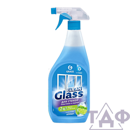 Очиститель стекол "Clean Glass" блеск стекол и зеркал (голубая лагуна) 600 мл тригер 12