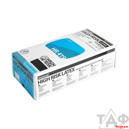 Перчатки MANUAL HR419 (8½ (L))  смотр. нестер. латекс. 25 пар в упак