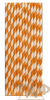 Бумажные трубочки 6*197 25 шт. оранжевые полосы