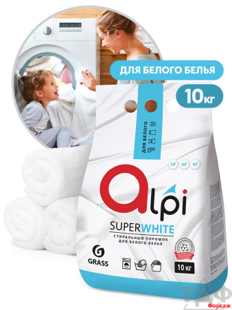 Alpi стиральный порошок для белого белья 10 кг