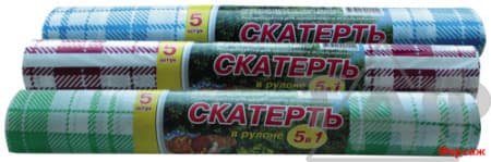 Скатерть Клетка 110х180см 5шт в рул20рул в кор