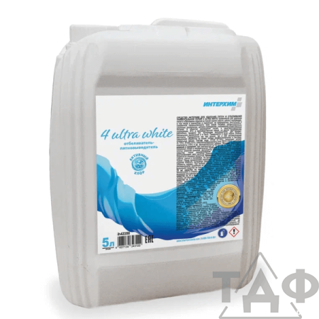 ИНТЕРХИМ 4 ultra white, 5л. Отбеливатель-пятновыводитель для стирк/