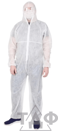 Костюм-комбинезон нетканый на молнии, 25 г/м2 XXL 5 шт. в упак.