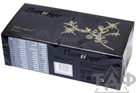 Салфетка "Папирус" 33*33 см 3-сл 250л.синие (6)