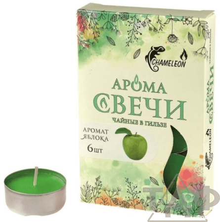 Свечи чайные ароматические 6 шт. Яблоко