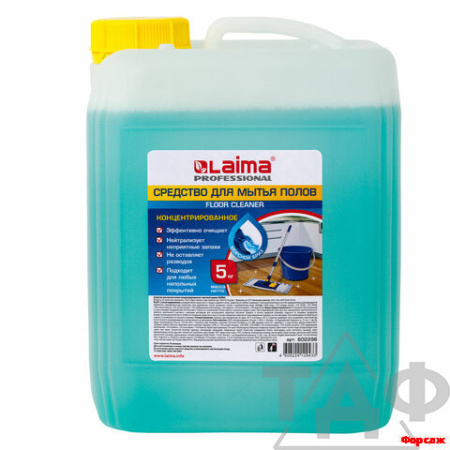Средство для мытья пола 5 кг, LAIMA PROFESSIONAL концентрат, 