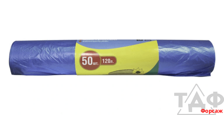 Мешки для мусора 70х110см 120л Дед синие  50шт