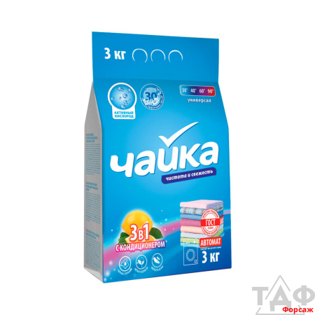 Сонца ЧАЙКА 3кг ср-во д/стирки 3 в 1 автомат Лимон /5