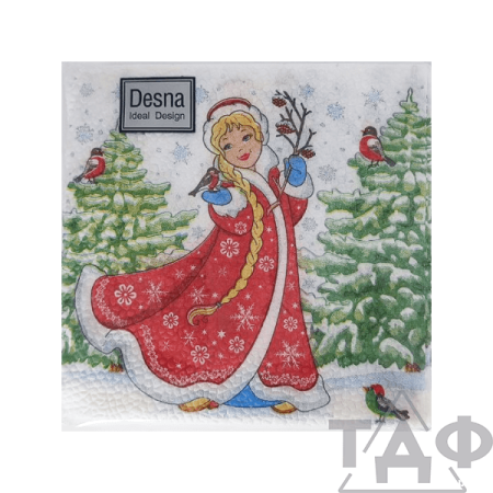 Салфетки 24х24, 40 шт., 1 сл. Снегурочка Design/32