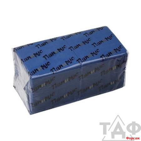 Салфетка "Папирус" 24*24 см 1-сл 400л.синие (10)