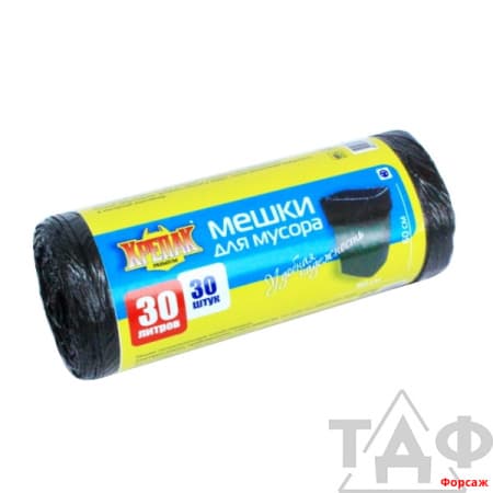 Мешки для мусора КРЕПАК 30 л. 30 шт.в рулоне