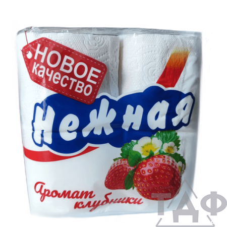 Т/бумага НЕЖНАЯ АРОМА 2 х-сл. Клубника  4шт. в уп./12 в