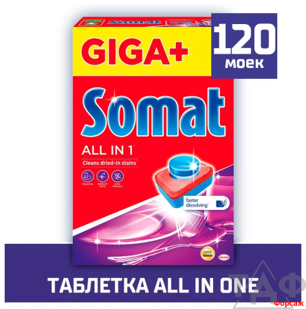 Таблетки для посудомоечной машины Somat All in 1