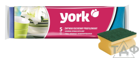 Губки д/посуды 5 шт. PROFI YORK   (45шт.)