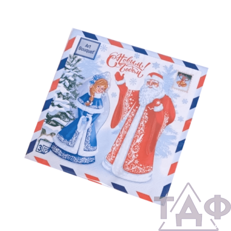 Салфетки 33х33, 20 шт., 3 сл. Письмо Деду Морозу/12